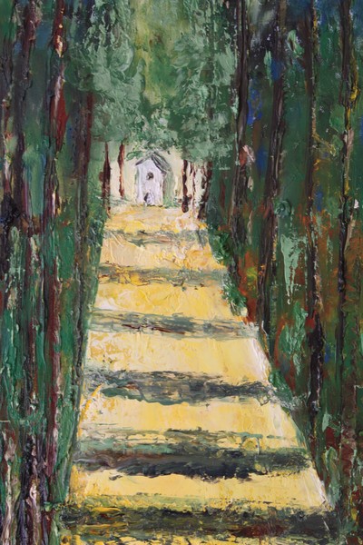 Alley of cypresses