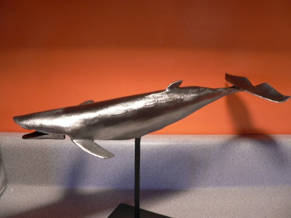 freeform metal whale