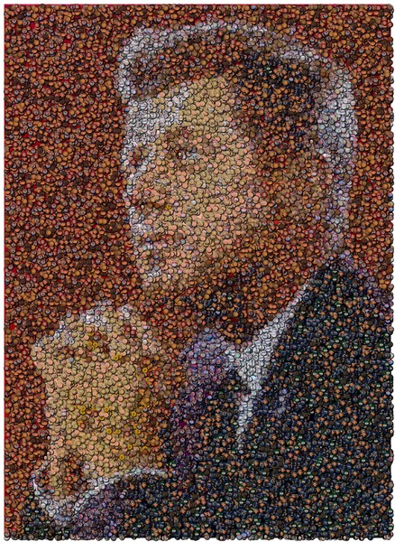 John F Kennedy Political Buttons Mosaic