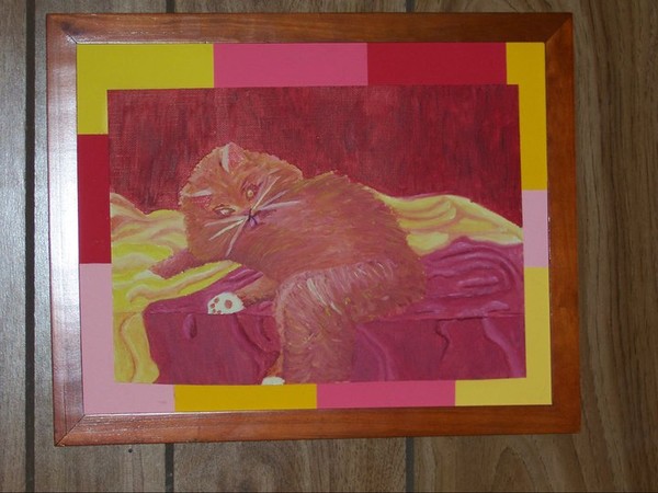 fluffy 8X10 oil on canvas paper
