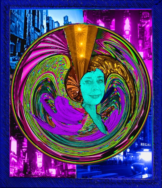 self portrait, blue N.Y.