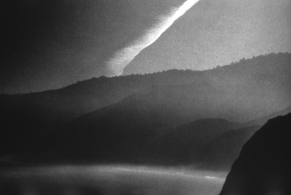 Vapor trail at Midnight