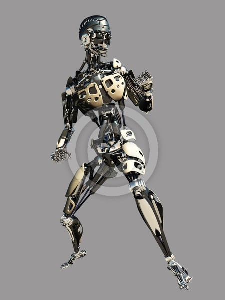 New World Mechanoid on Grey
