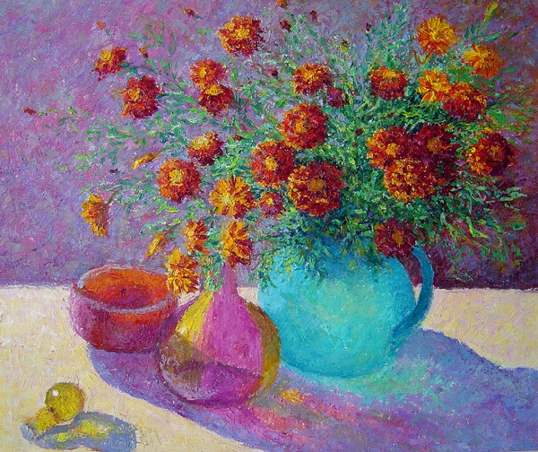 Still life with fall flowers
