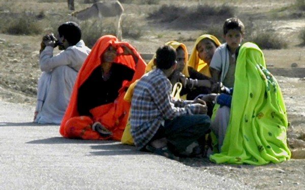 Waiting for the bus; Rajasthan, India