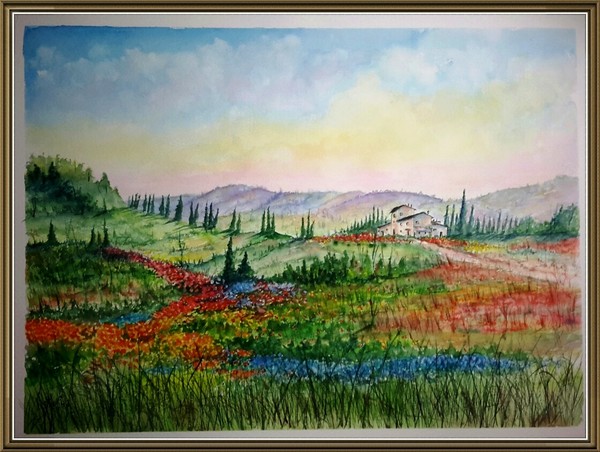 Colorful Tuscany Farm