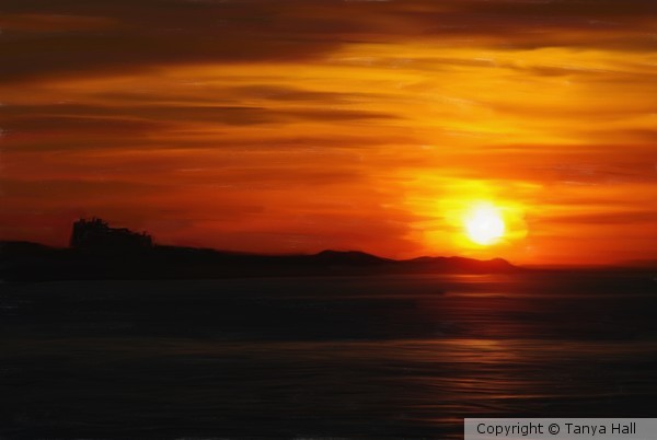 Sunset Over Bamburgh Castle