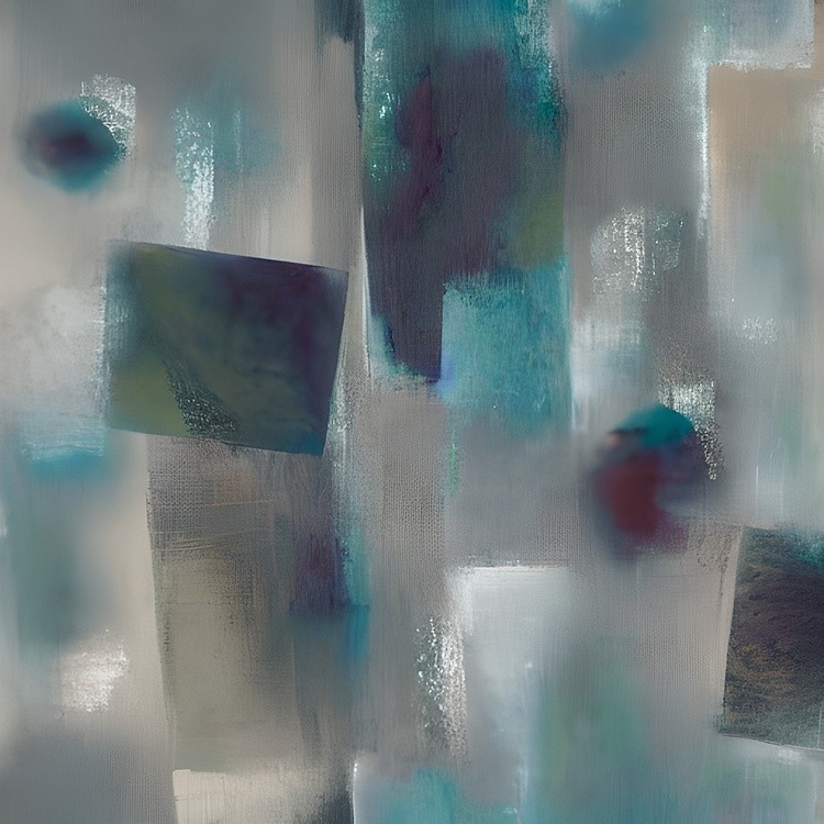 Teal and muted gray abstract blend