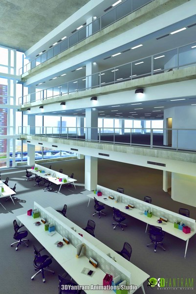 3D Interior Design For Office UK
