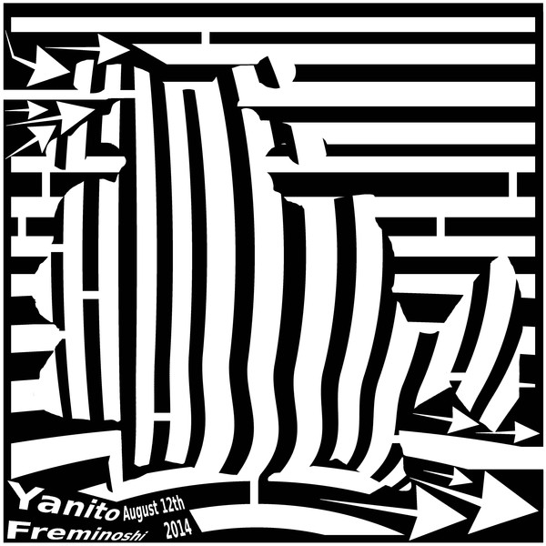 Kingfish Maze in optical art
