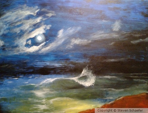 Nightime by the Sea