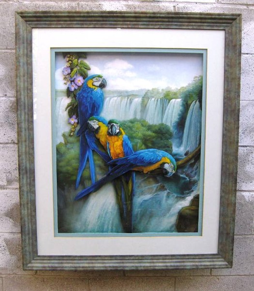 Iguazu  Blue Parrots in 3D