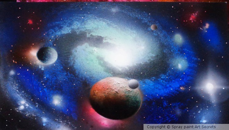 Blue spiral - Spray paint Art Secrets