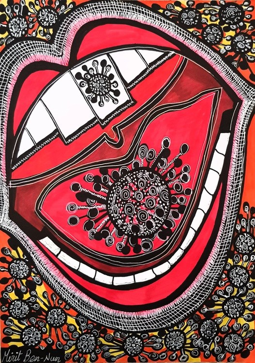 corona virus paintings covid 19 art mirit ben nun israel