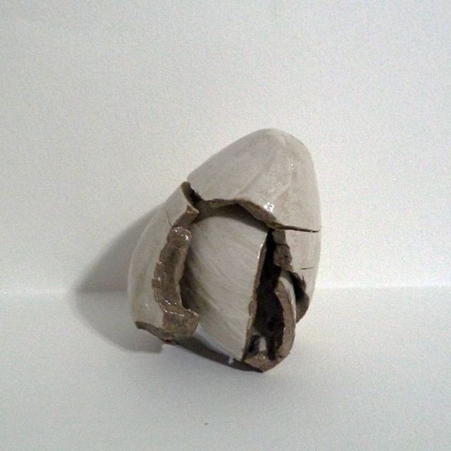 art clay egg broken cracks happy accidents life deathlost soul time loss depres grief new beginnings