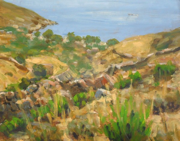 Blue.ochre and green