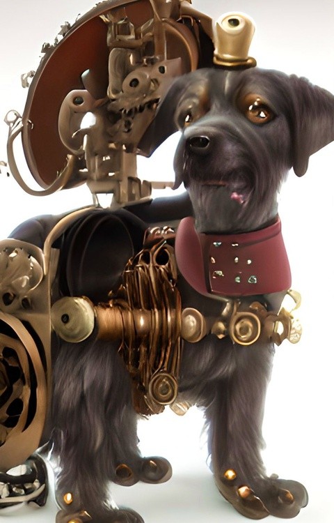 Steampunk dog