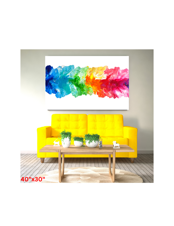 Abstract Fluid Original Acrylic Painting 