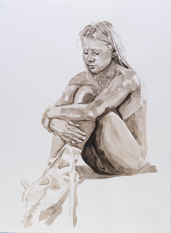 Watercolor painting by Aaron Knight