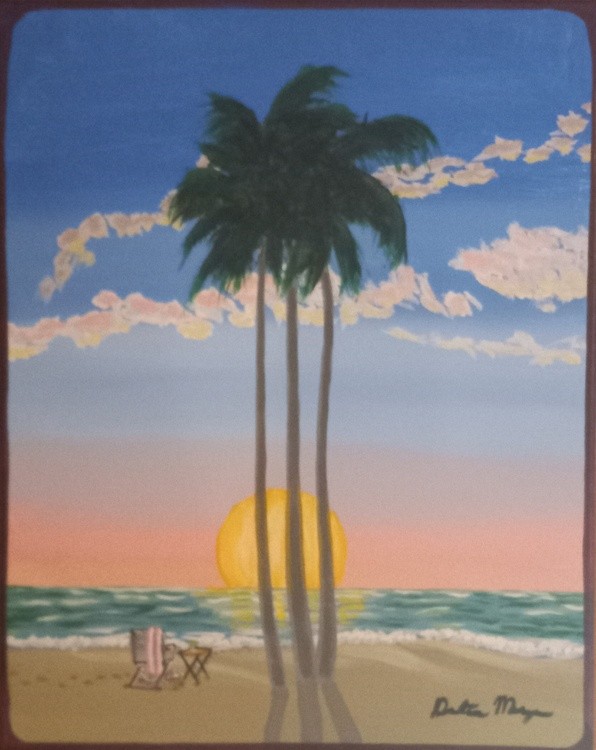Green Margarita with Coral Sky