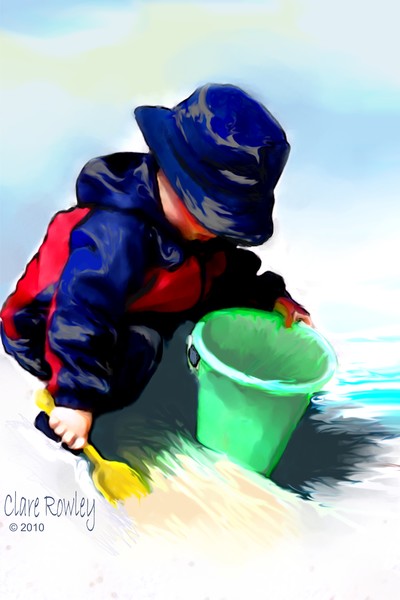 Boy with Sand Bucket