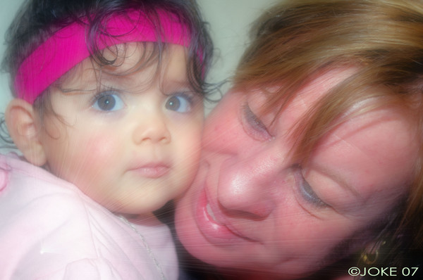 Together with one of my baby-sitter children. 