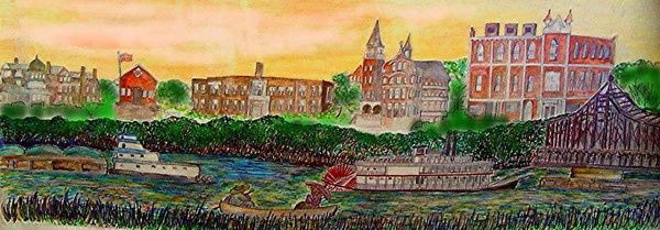 A sketch of the mural