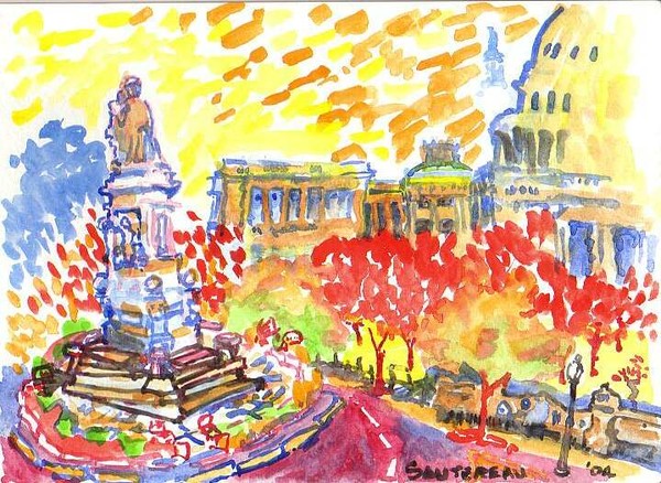 Peace Monument and Capitol Bldg