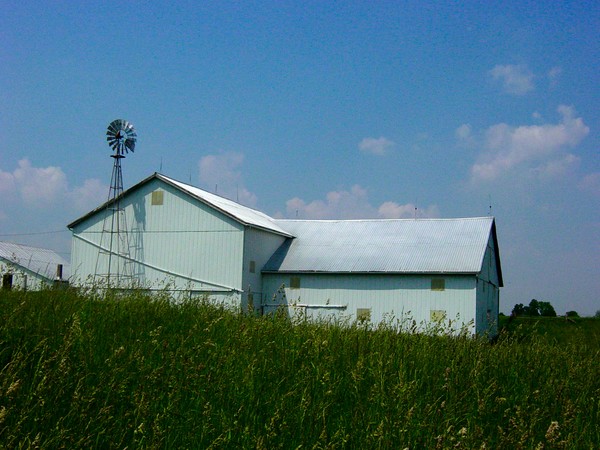Blue Sky and Barn
