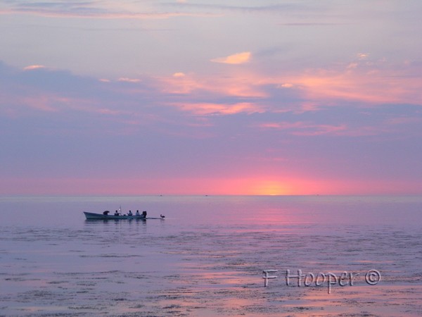 Fishermen at sunrise, Baja
