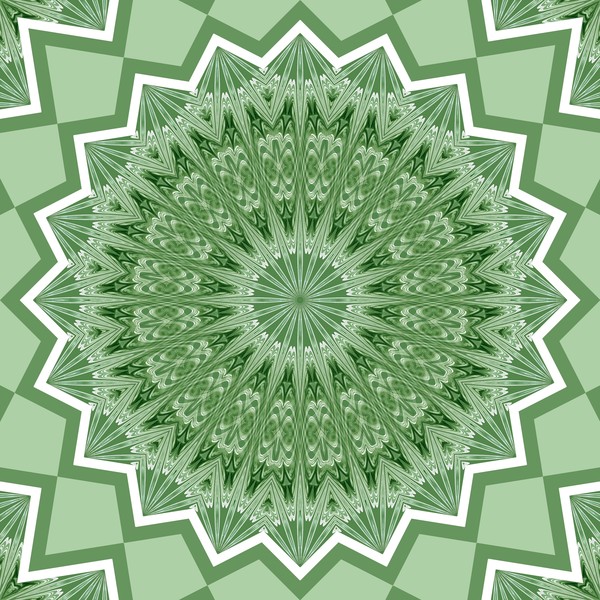 Green Kaleidoscope Star (Two)