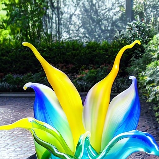 Rainbow glass flowers