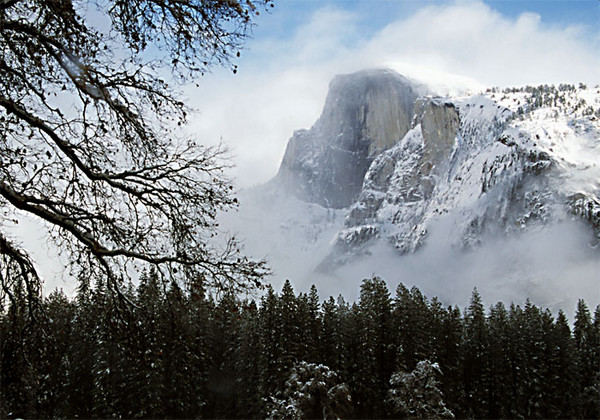 Half Dome in Winter