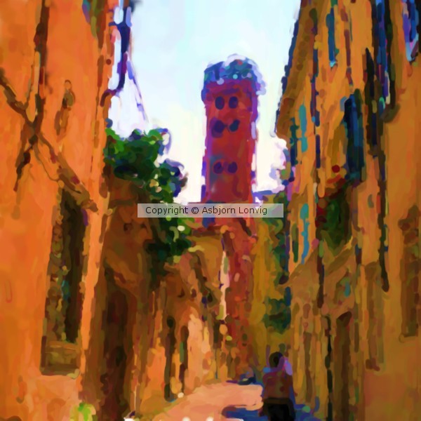 Guinigi Tower, Lucca Q Painting