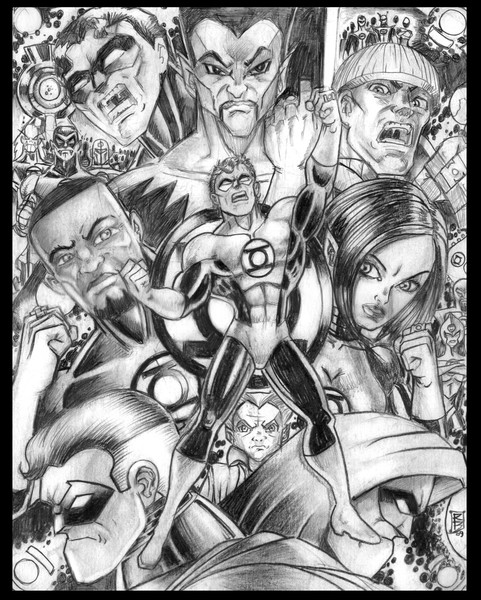 The Green Lantern in graphite