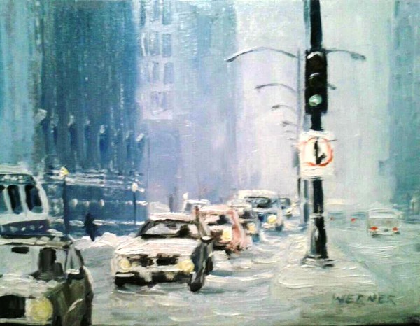 Snow Fall in the City