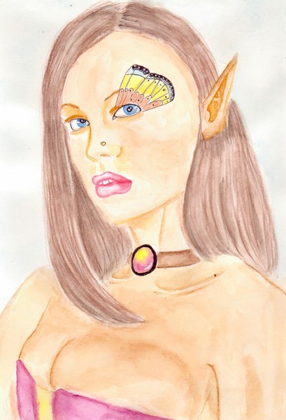 Butterfly woman