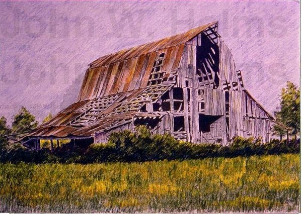 Off I-40 Colored Pencil