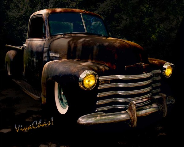 Chevy Hot Rat Rod Pickup Cowgirls Last Stand