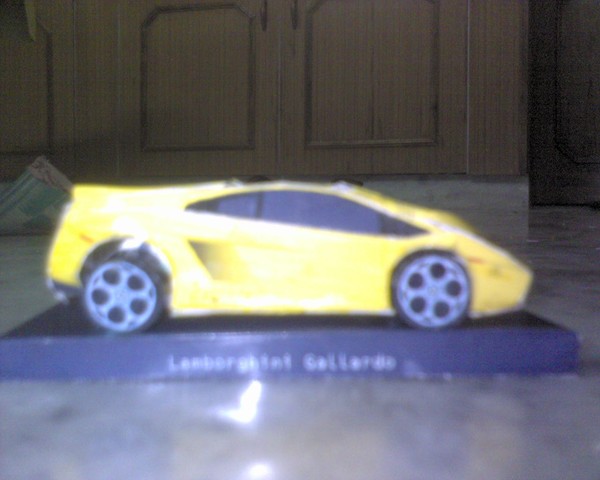 Paper made Lamborgini Gallardo