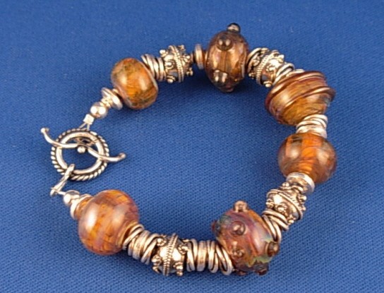 Chunky Funky Lampwork Bracelet