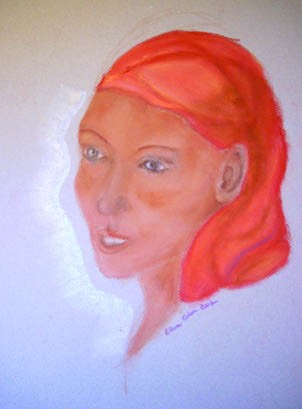 Woman in red