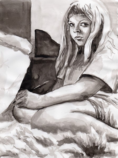 Selfportrait in my room nr1