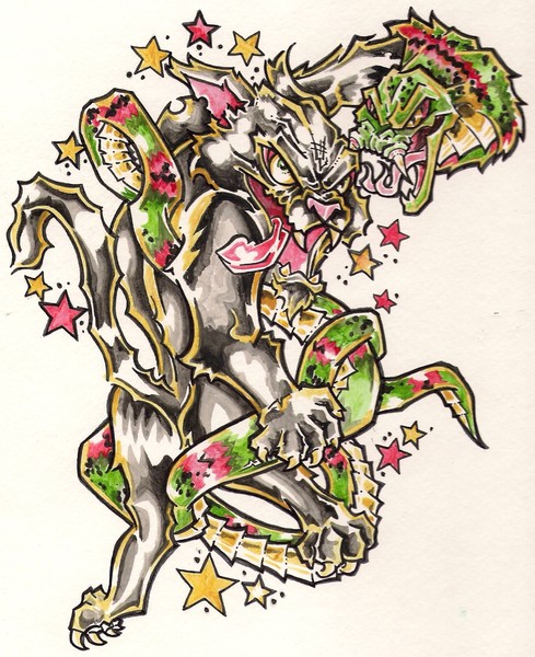 Panther Vs. Snake