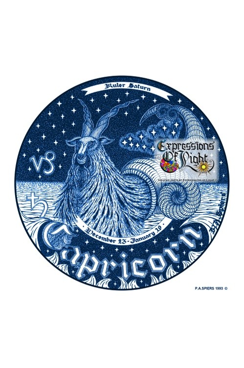 ExpoLight-Graphic-Arts-Zodiac-1993-0010-Capricorn (Pen-&-Ink-Blue-Sepia-SP)