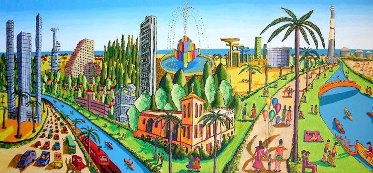 raphael perez urban landscape paintings artist biography questions and answers about his art