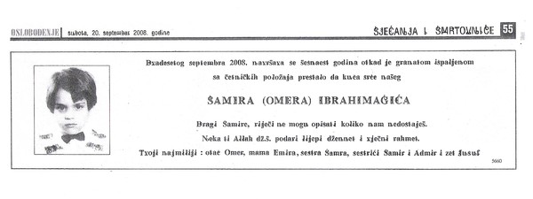 Memory to Samir - Sijecanje na Samira