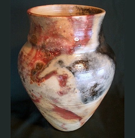 HANDSOME PITFIRE-ONLY WHEEL-THROWN VASE ROB DREXEL