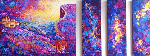The Road Less Traveled - Acrylic on canvas by Lind