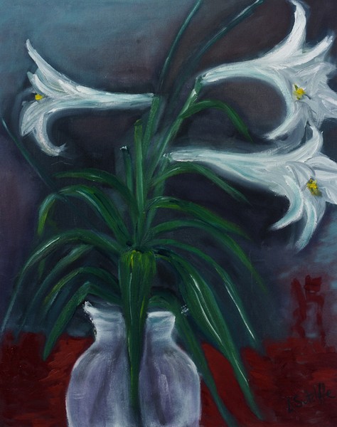 Mums Lillies by Liz Sutcliffe